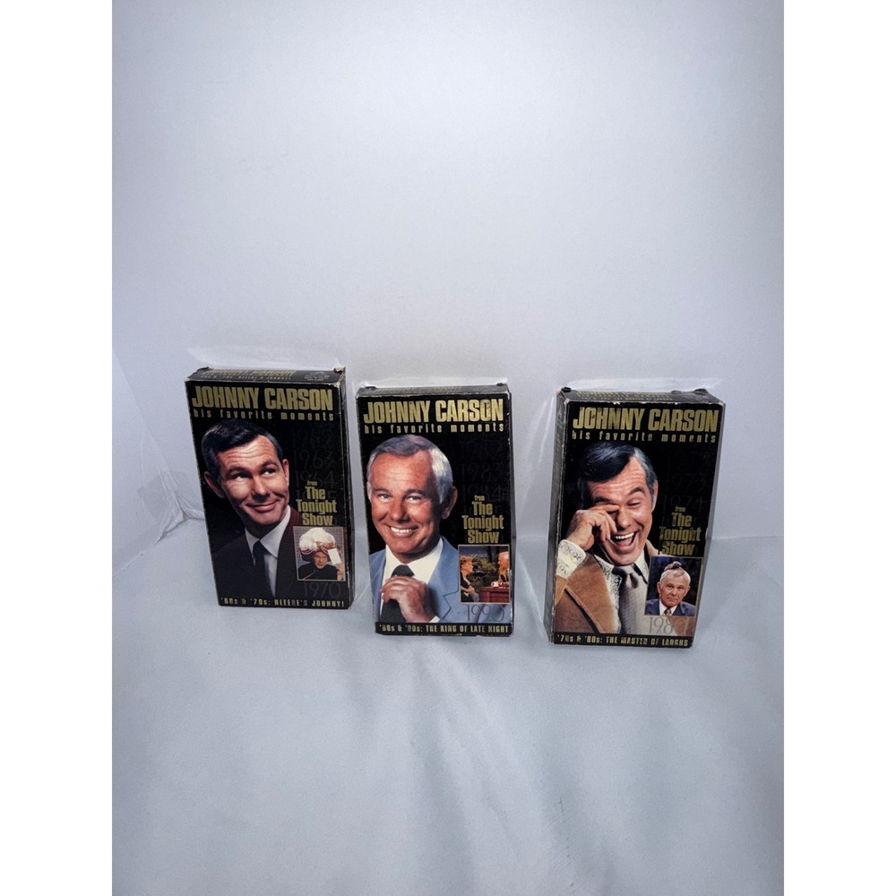 Johnny Carson His Favorite Moments The Tonight Show VHS 3 Tape Lot Buena Vista